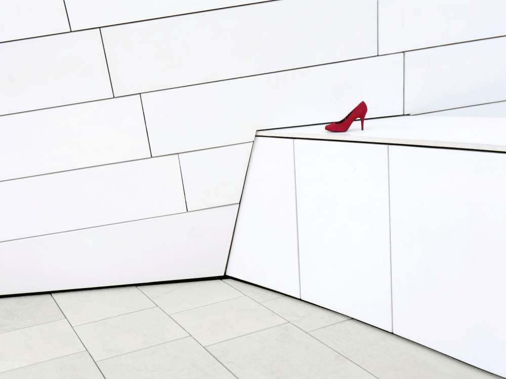 Modern Red Shoe by Karin Kilb — canvas wall art