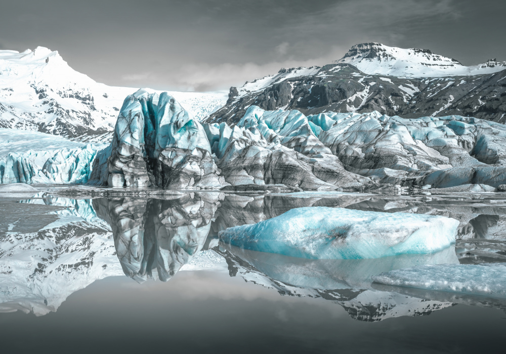 Majestic Glacial Lake by Herbert Rong — canvas wall art