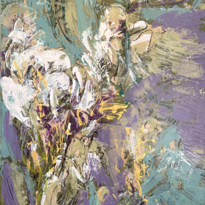 Abstract Purple Flowers