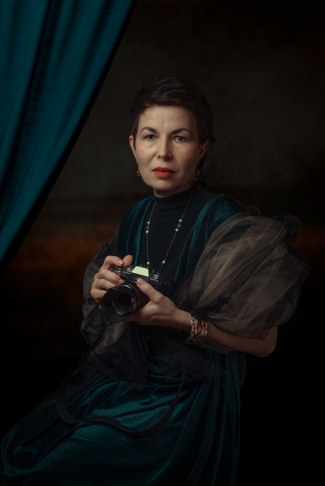 Elegant Photographer's Portrait by Paul Adrian Chis — canvas wall art