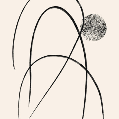 Minimalist Line and Dot Composition