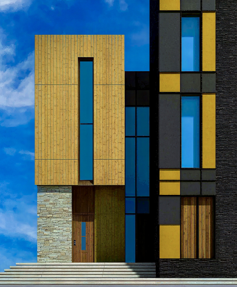 Vibrant Modern Facade by Arnon Orbach — canvas wall art