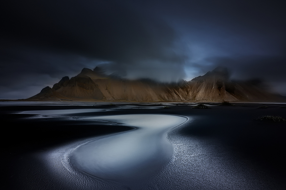 Dramatic Coastal Mountains by Jassi Oberai — canvas wall art
