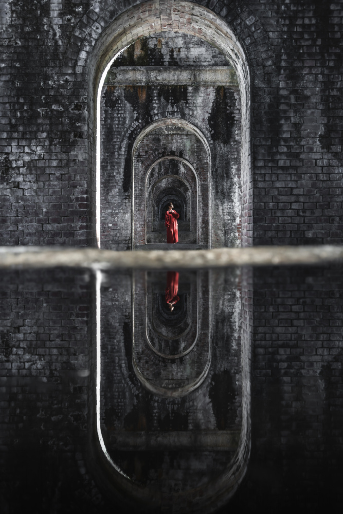 Monk In Arches Reflection by まちゅばら/Hiroki Matsubara — canvas wall art
