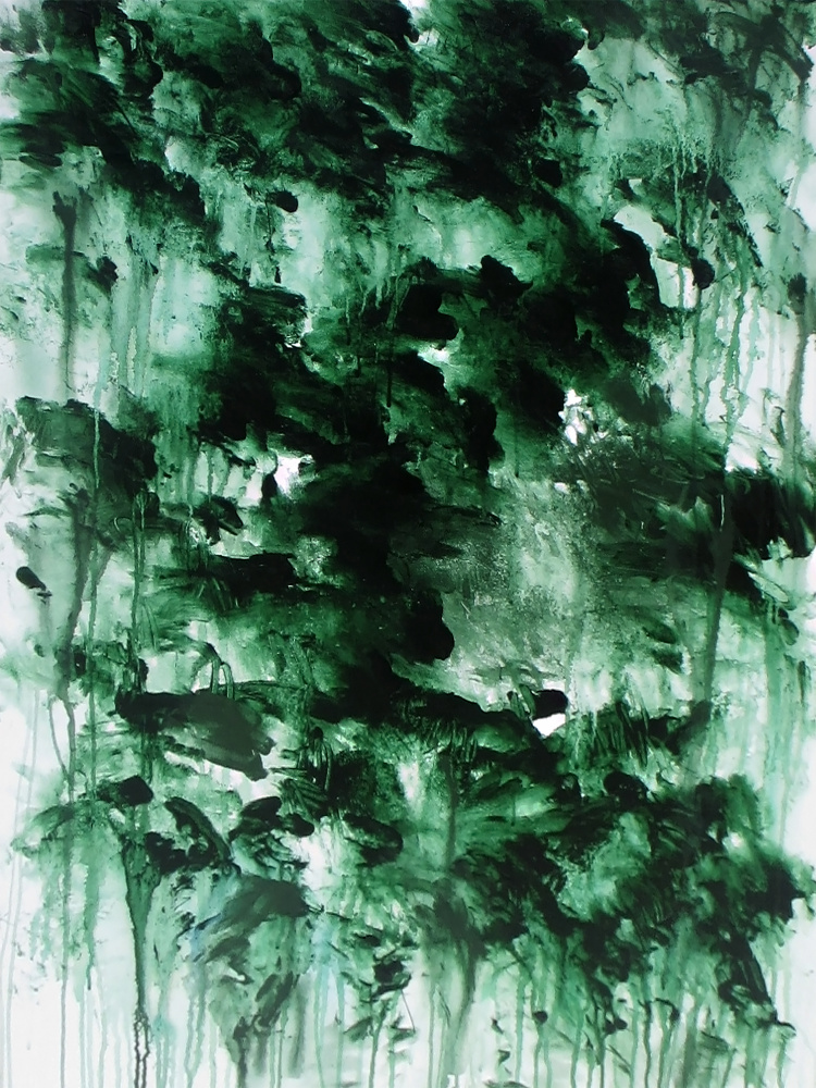 Misty Green Forest by Ron Halfant — canvas wall art