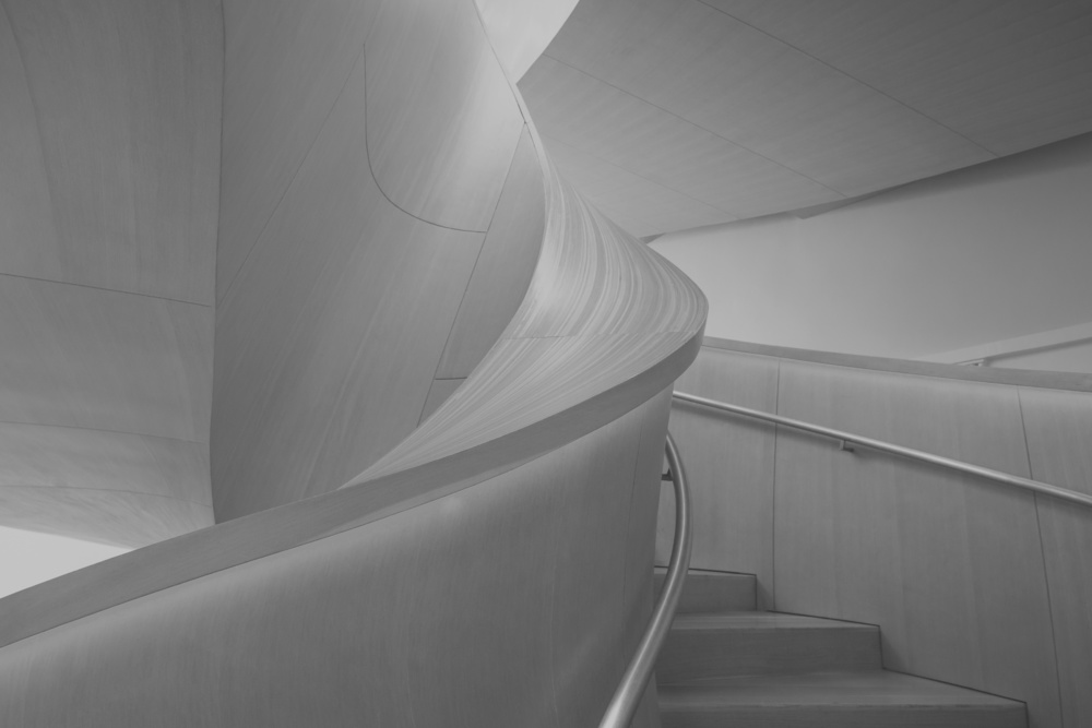 Modern Spiral Staircase by Dr. Roland Shainidze — canvas wall art