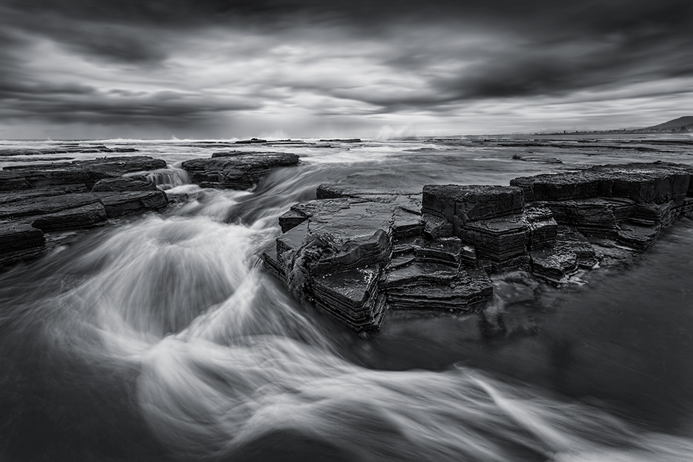 Dramatic Coastal Flow by Jingshu Zhu — canvas wall art