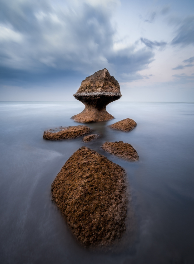 Mushroom Rock Seascape by Khalid Jamal — canvas wall art
