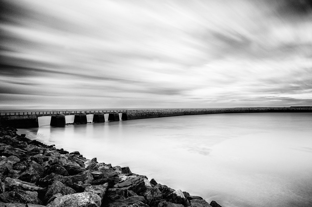 Serene Pier Landscape by Ann Cornelis — canvas wall art