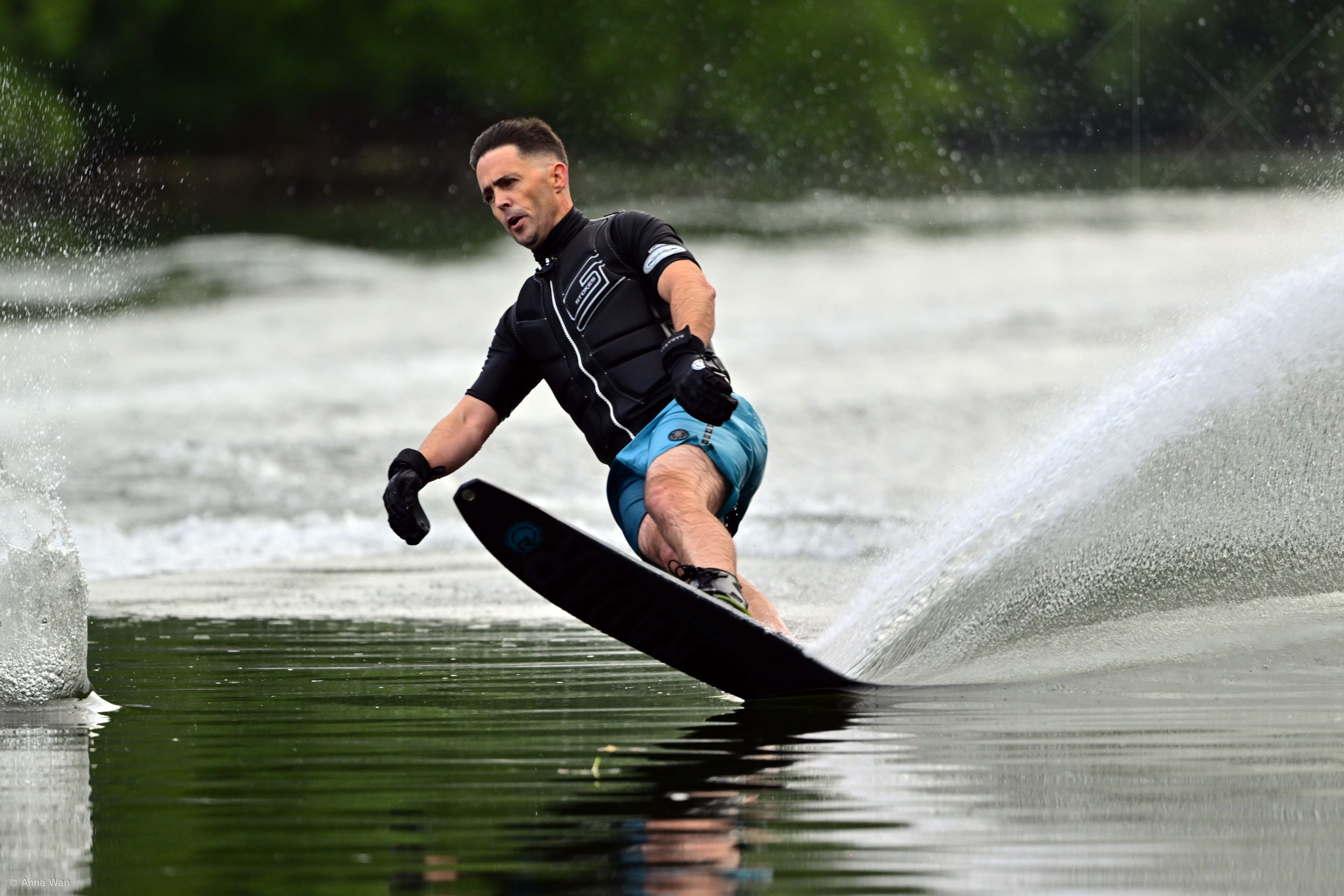 Water skiing by Anna Wan