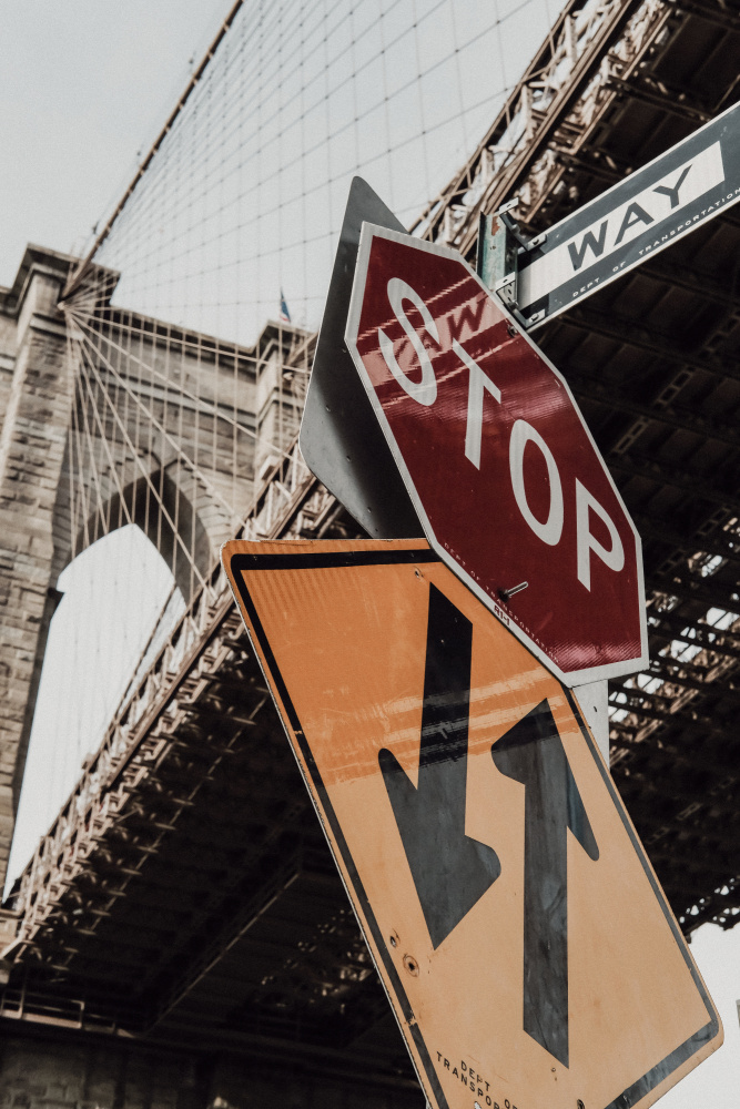 Brooklyn Bridge Stop by Rikard Martin — canvas wall art