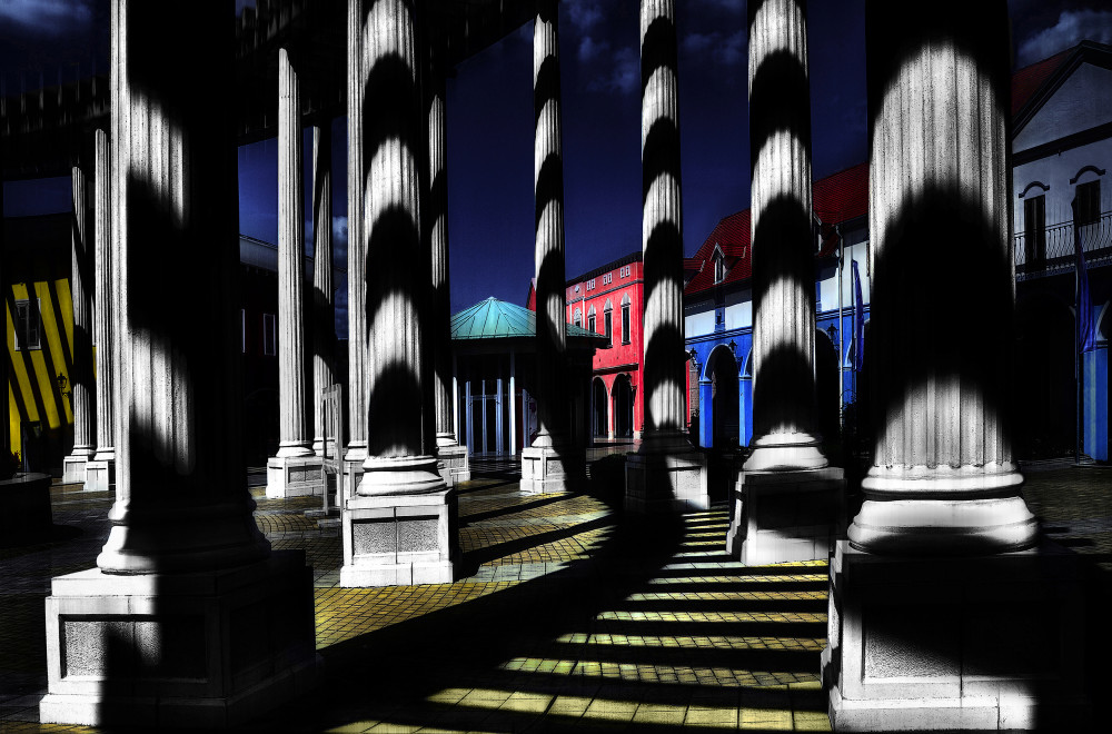 Dramatic Architectural Shadows by Samanta Krivec — canvas wall art