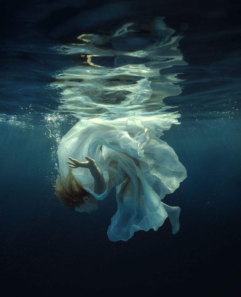 Ethereal Woman Underwater by Dmitry Frizel — canvas wall art