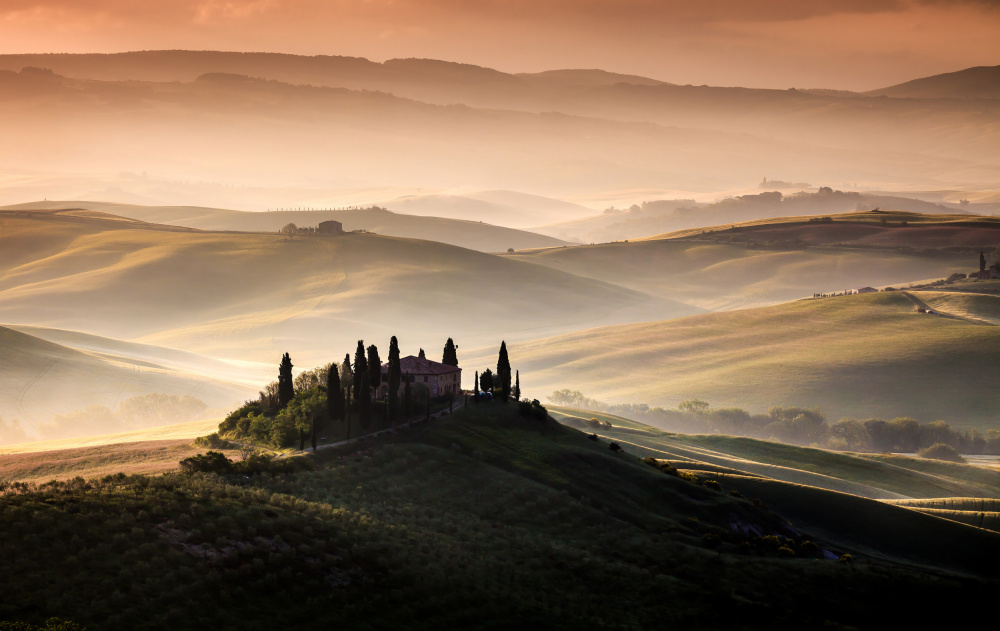Misty Tuscan Hills by Sus Bogaerts — canvas wall art