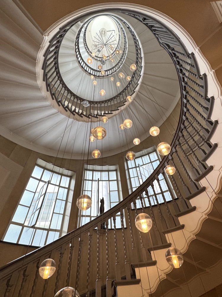 Winding Staircase Elegance by KIMIO KOBAYASHI — canvas wall art