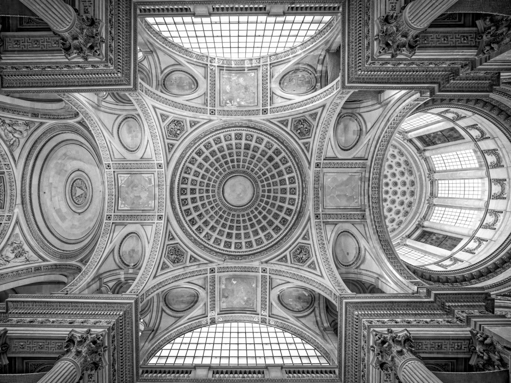 Grand Ornate Ceiling by carlo borgatelli — canvas wall art