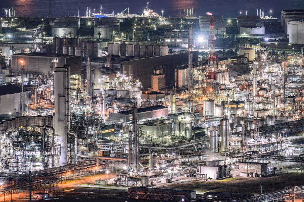 Industrial Night Glow by Kobayashi Tetsurou — canvas wall art