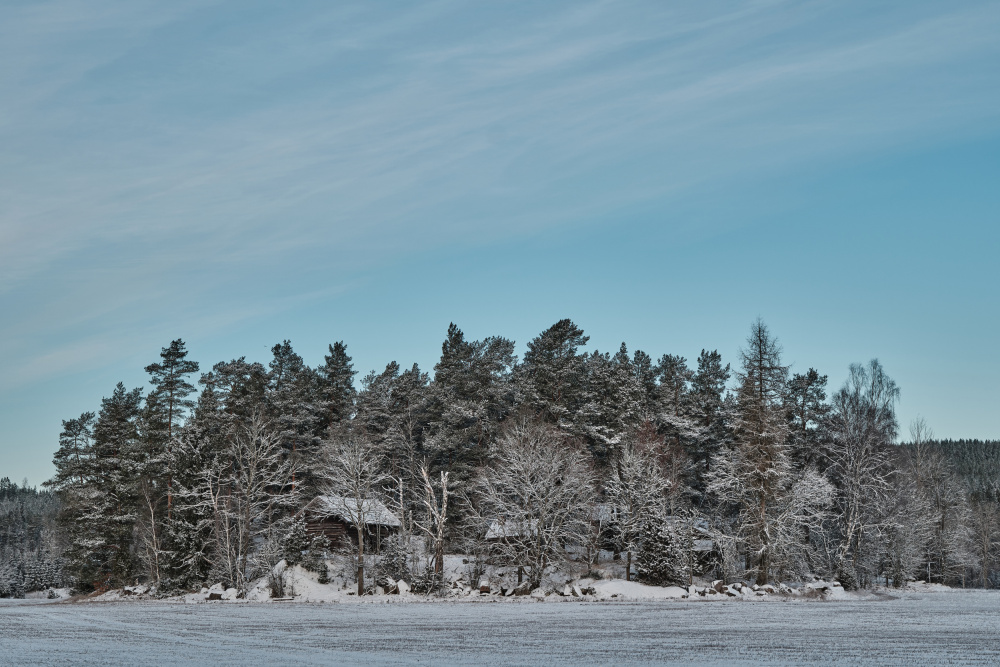Peaceful Winter Island by Geertjan Plooijer — canvas wall art