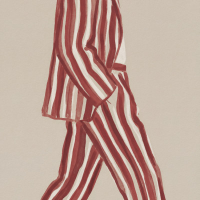 Red Striped Suit