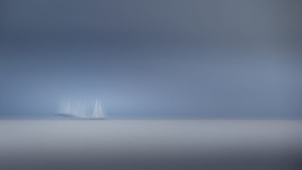 Blurred Sailboat Horizon by Ina Bouhuijzen — canvas wall art