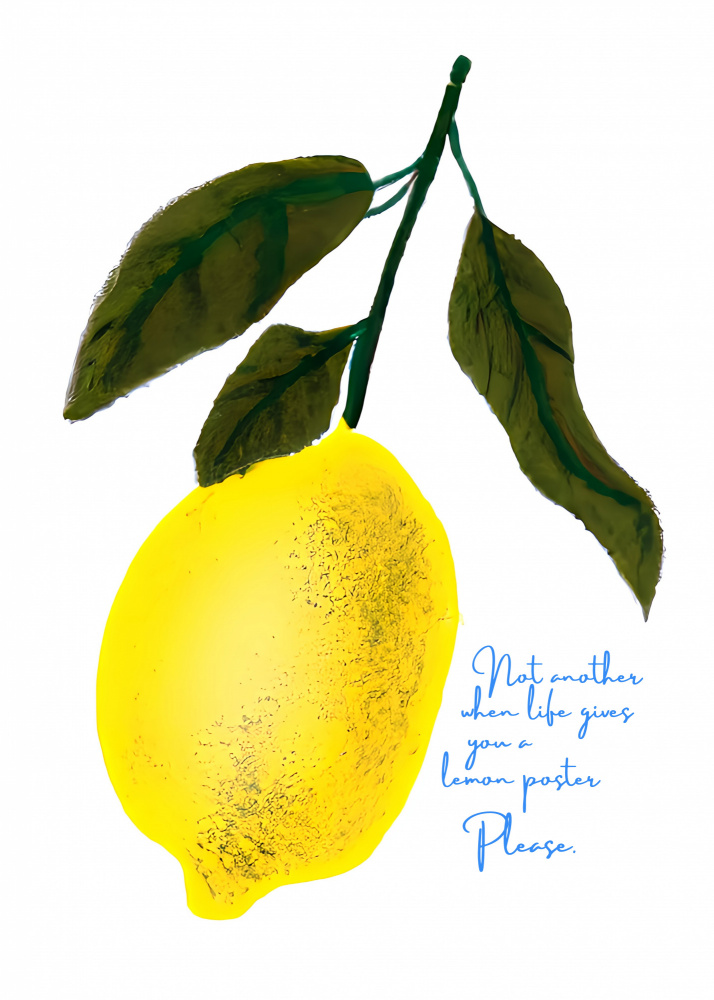 Funny Lemon Saying by Merel Takken — canvas wall art