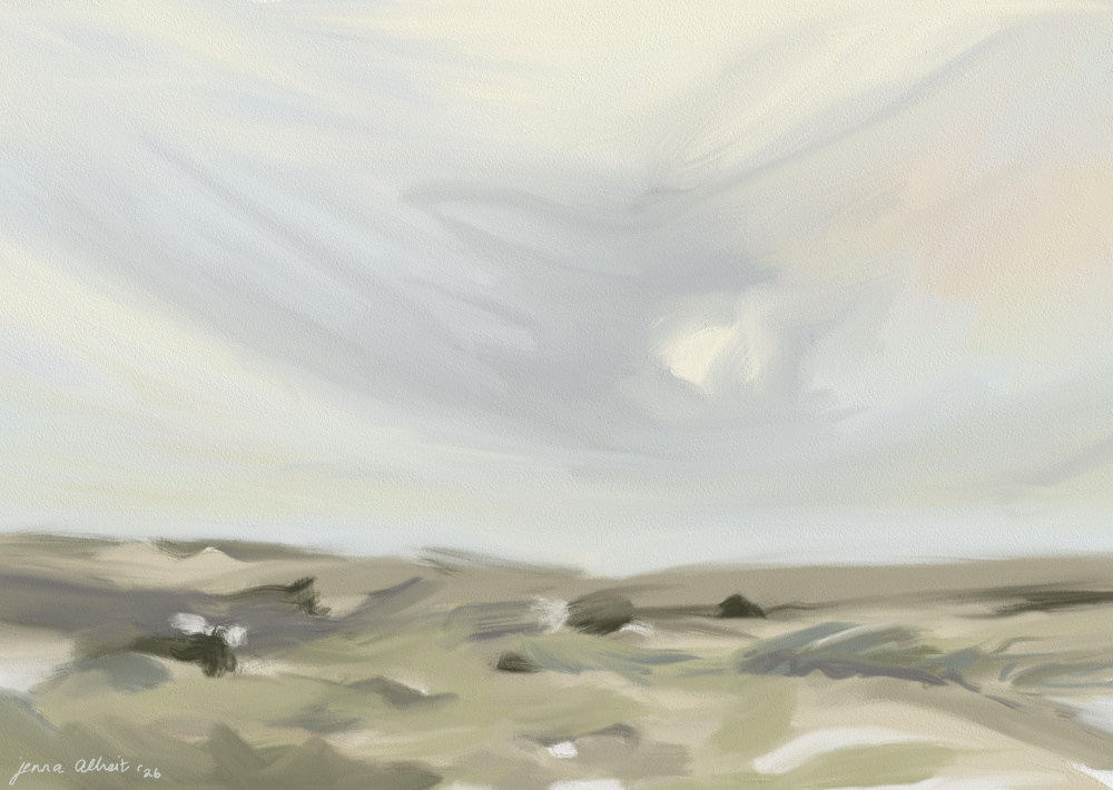 Serene Sky Landscape by Jenna Alheit — canvas wall art