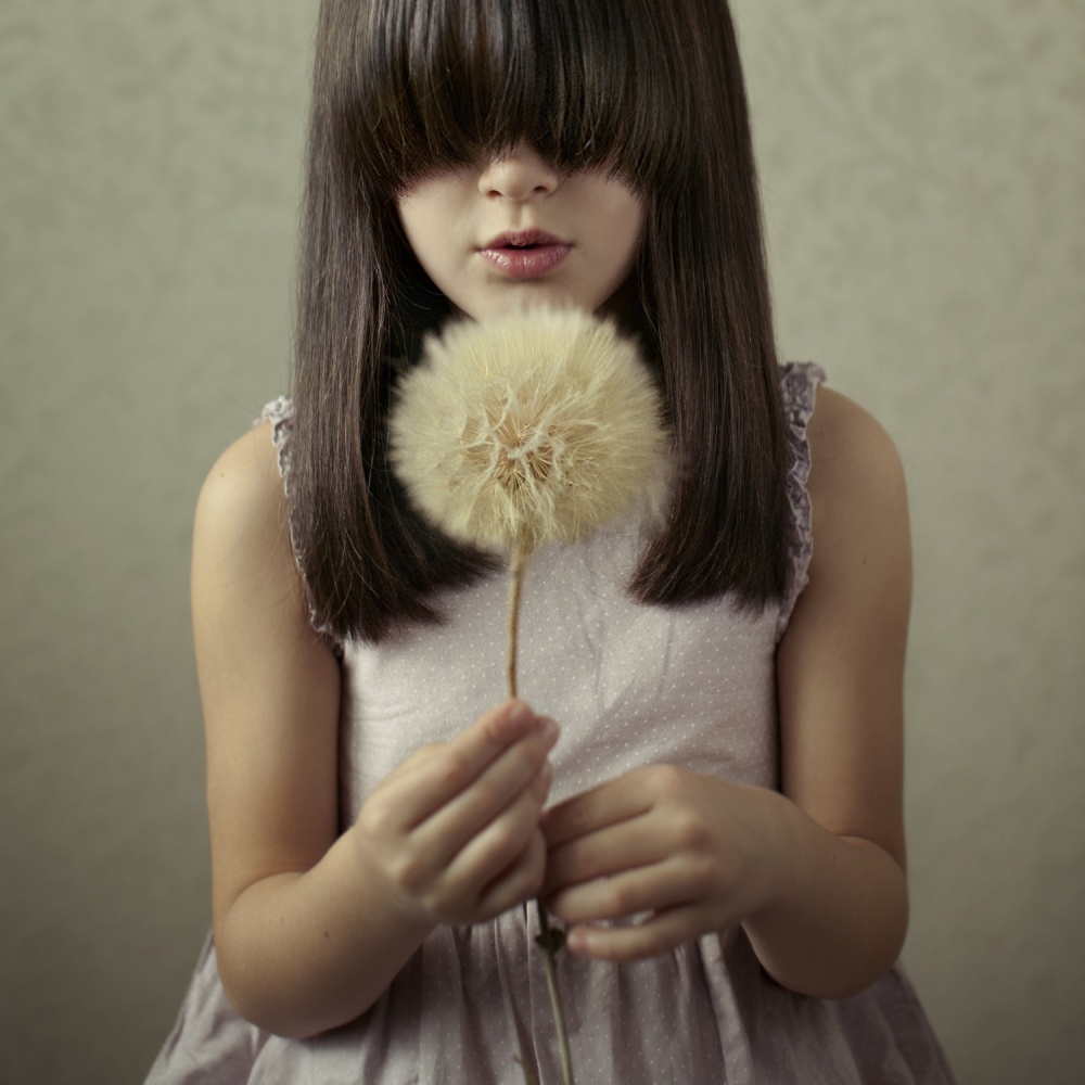 Dreamy Dandelion Girl by Svetlana Bekyarova — canvas wall art
