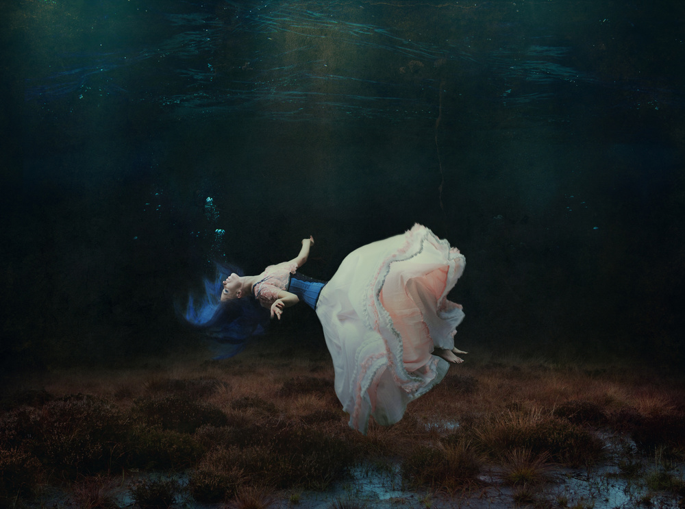 Floating Dreamer Underwater by Magdalena Russocka — canvas wall art