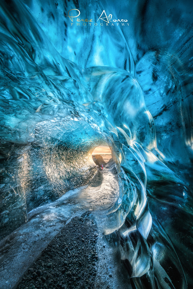 Blue Ice Cave Passage by Álvaro Pérez &amp Jose M. Pérez. Brothers — canvas wall art