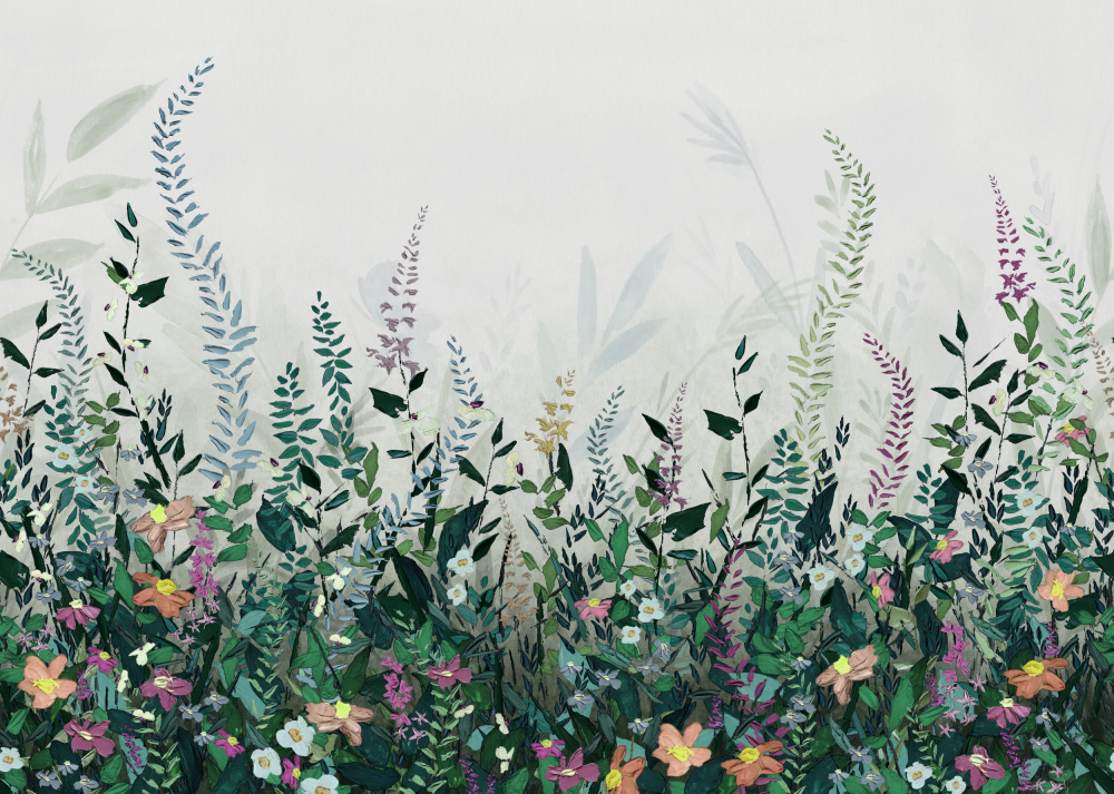 Lush Wildflower Garden by Hendon Lane — canvas wall art