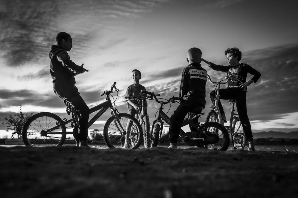 Childhood Bike Adventure by ABDERRAHIM ZIGH — canvas wall art