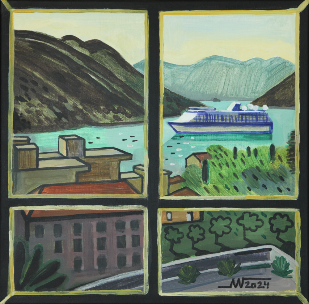 Coastal Window View by Marina Gorkaeva — canvas wall art