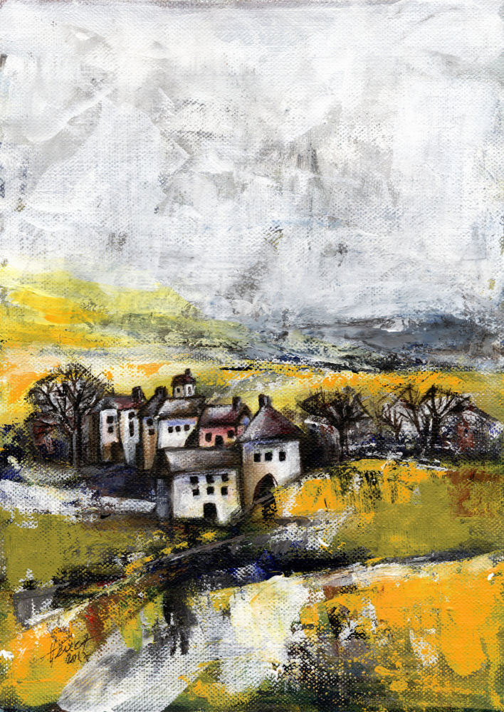Charming Country Village by Aniko Hencz — canvas wall art