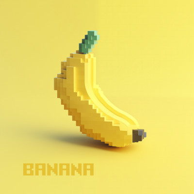 Pixelated Stylized Banana