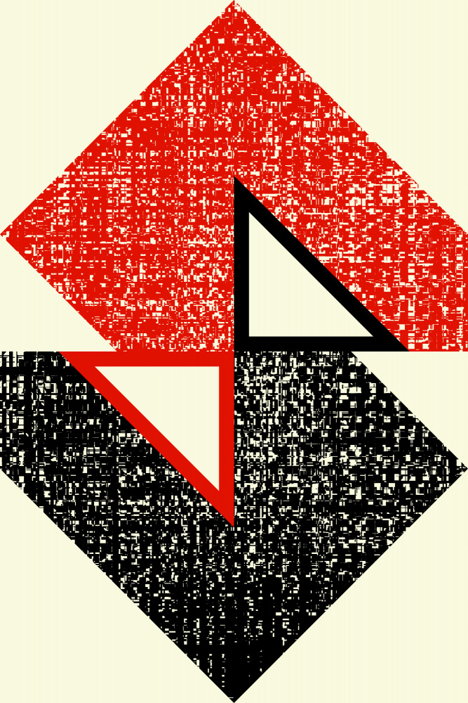 Dynamic Geometric Contrast by Petr Strnad — canvas wall art