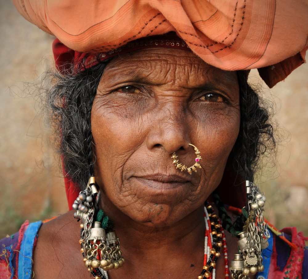 Adorned Indian Woman by Lou Urlings — canvas wall art