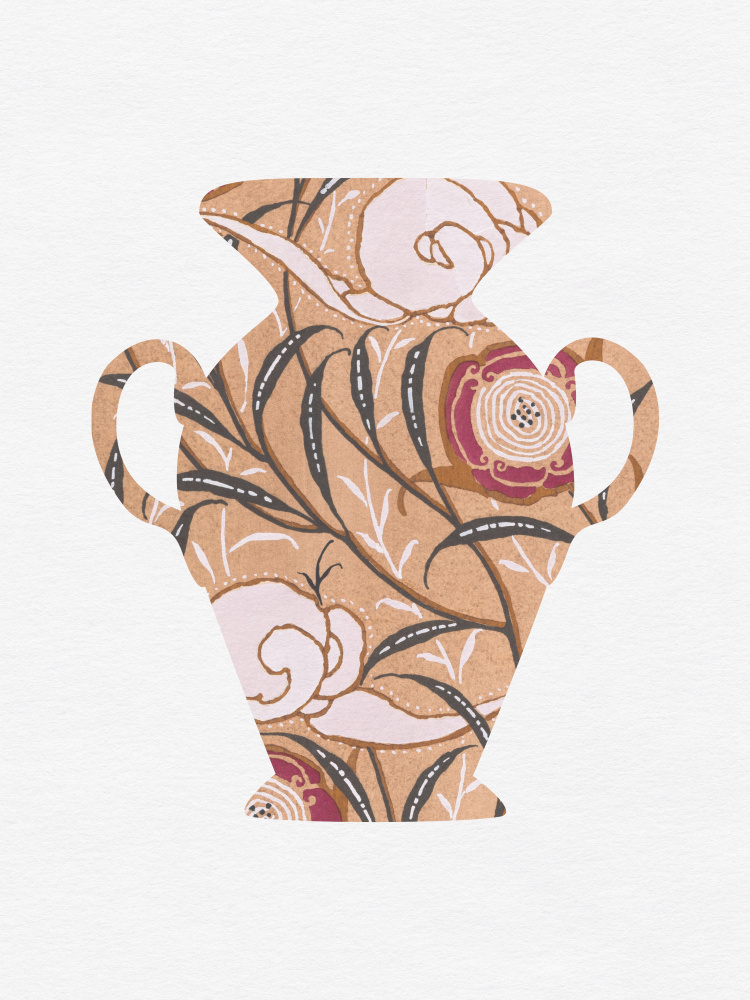 Stylized Floral Vase by Wild Violets — canvas wall art