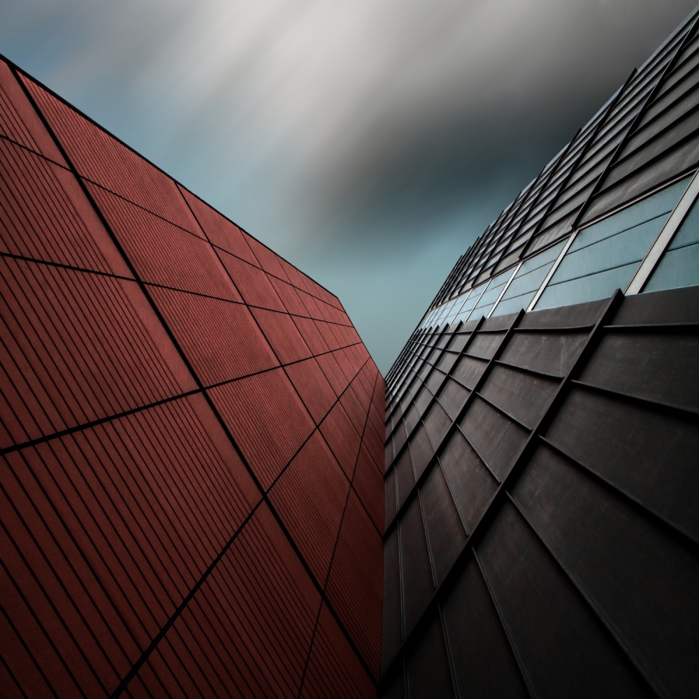 Dynamic Architectural Contrast by Gilbert Claes — canvas wall art