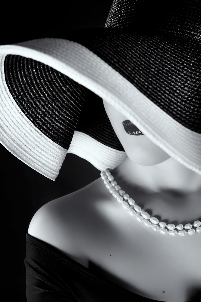 Classic Hat And Pearls by Ruslan Bolgov — canvas wall art