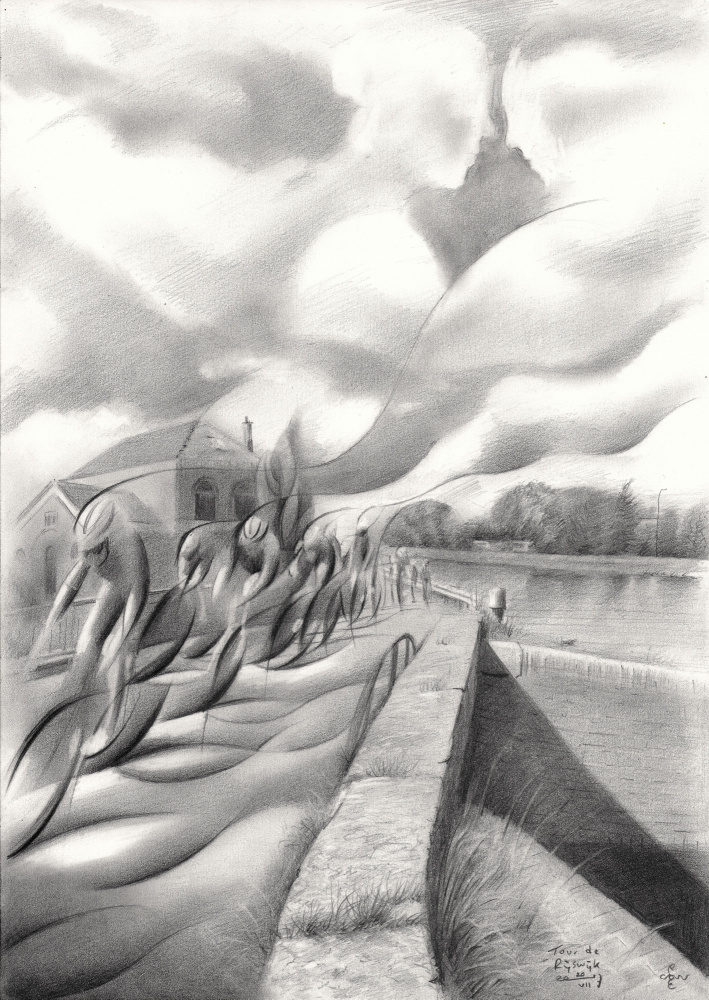 Dynamic Cycling Race by Corné Akkers — canvas wall art