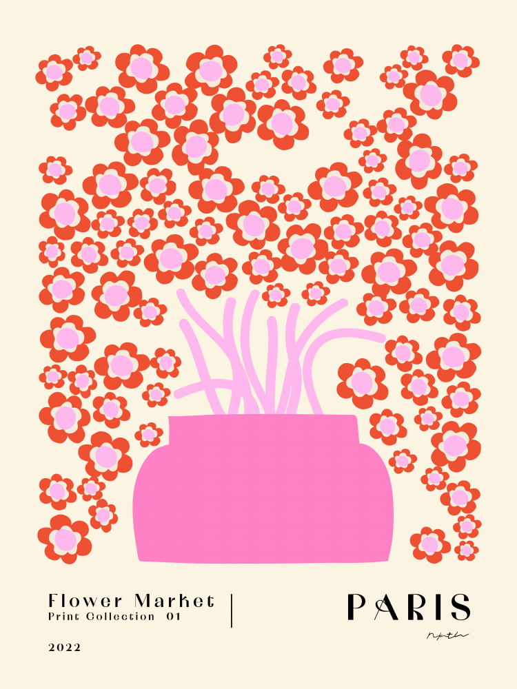Flower Market. Paris by NKTN — canvas wall art
