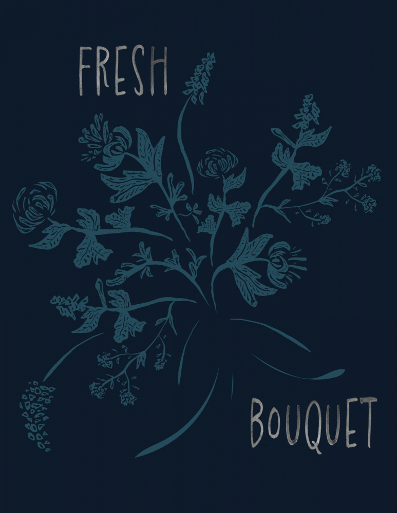 Fresh Botanical Bouquet by Michele Frechette — canvas wall art