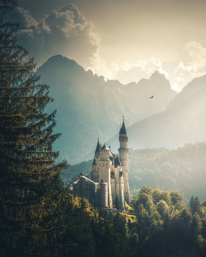 Dreamy Bavarian Castle by Cuma Cevik — canvas wall art