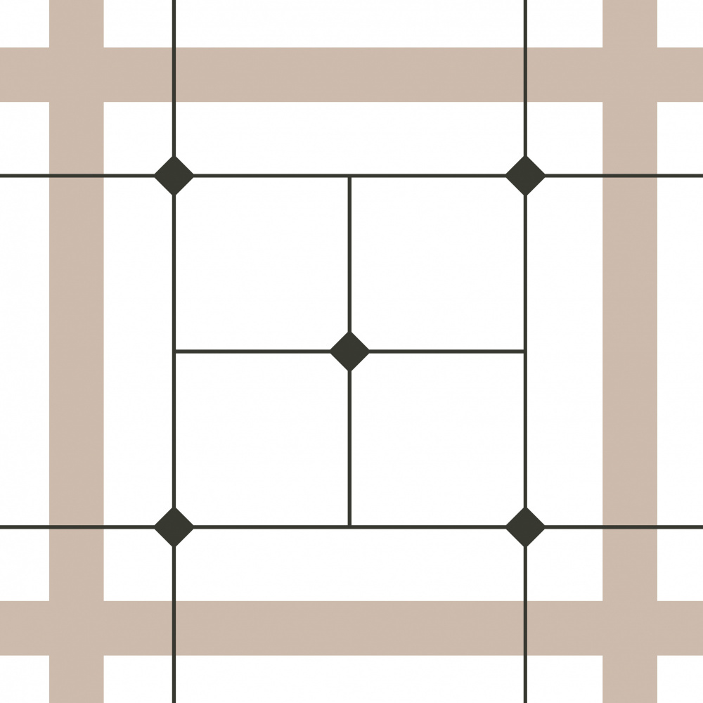 Beige Diamond Grid by Irene Demetri — canvas wall art