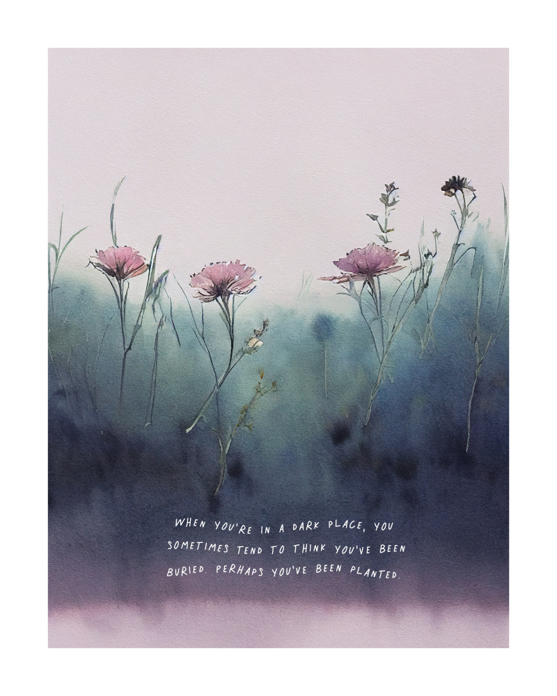 Planted Flowers Quote by KsanaKalpa — canvas wall art