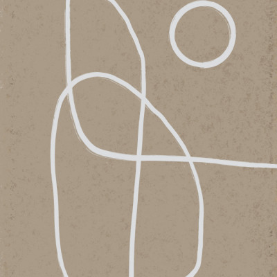 Minimalist Line and Circle Composition 03