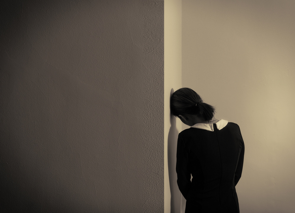 Sad Woman Corner by Rullyanto Wibisono — canvas wall art