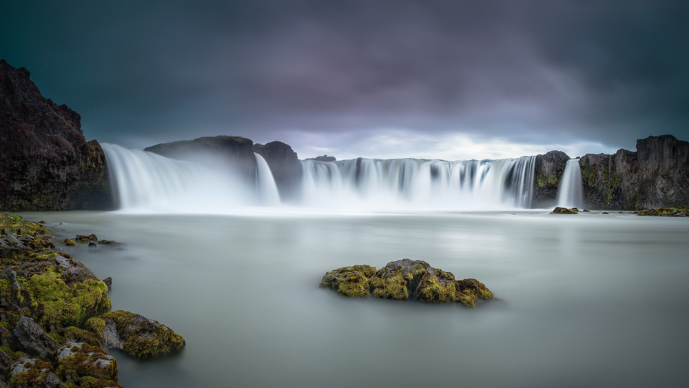Serene Waterfall Flow by fegari — canvas wall art