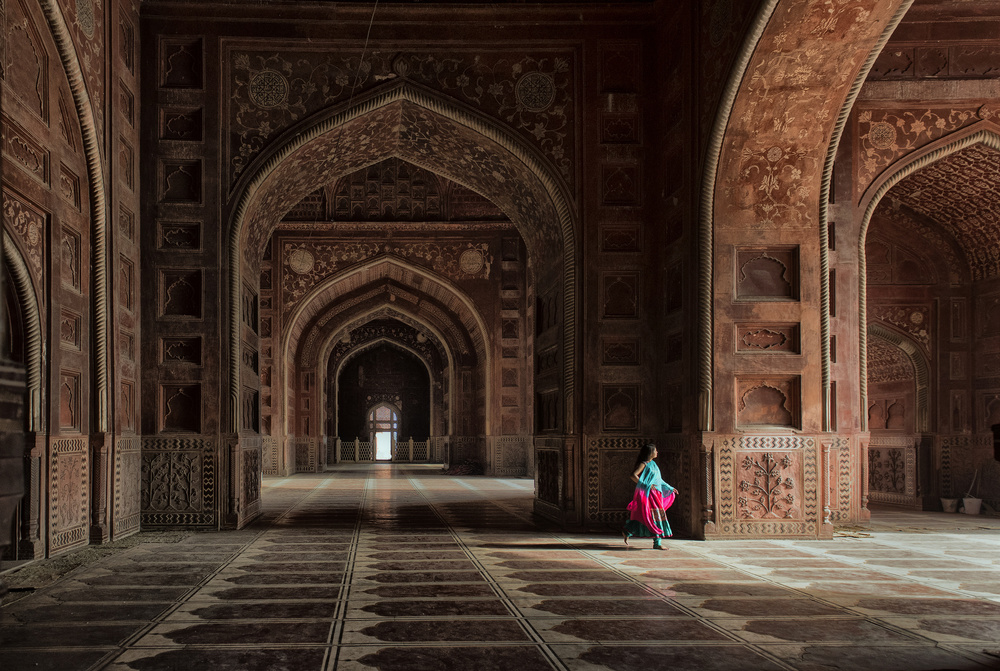 Woman in Grand Arches by Andrei Nicolas - The Traveler — canvas wall art