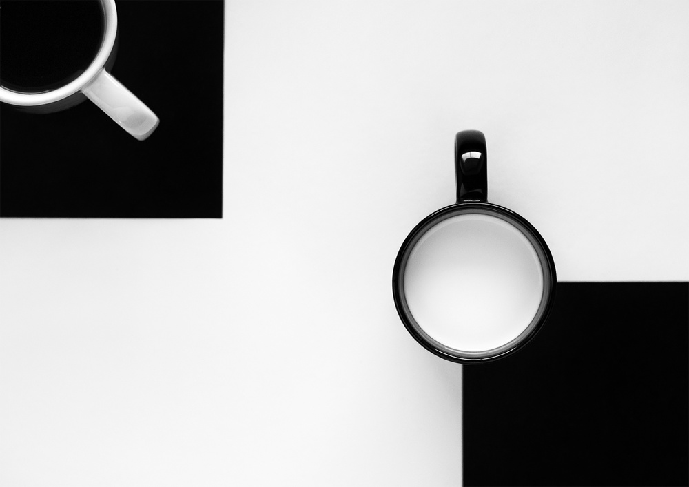Coffee and Milk Contrast by Jozef Kiss — canvas wall art
